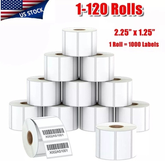 1000/Roll 2.25"x1.25" Direct Thermal Labels SKU Label Zebra Munbyn 1 roll - Picture 8 of 8